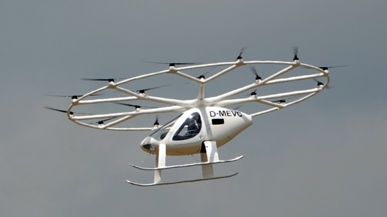 Первый электрический полет Volocopter на Парижском авиасалоне 2023