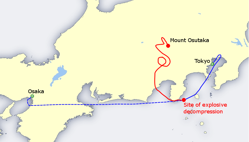 JAL flight 123 path