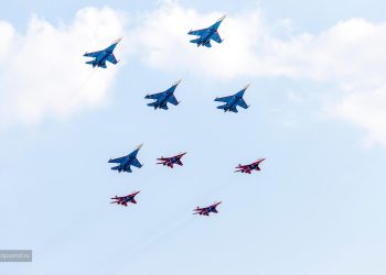 Пилотажная группа Русские Витязи 100 лет ВВС России